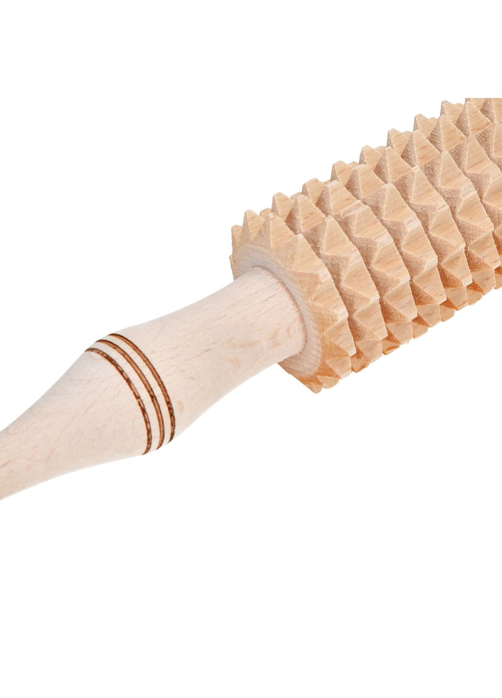 Массажер «Скалка» для шеи плеч деревянный с шипами 40.5 см Woodly (260601094)
