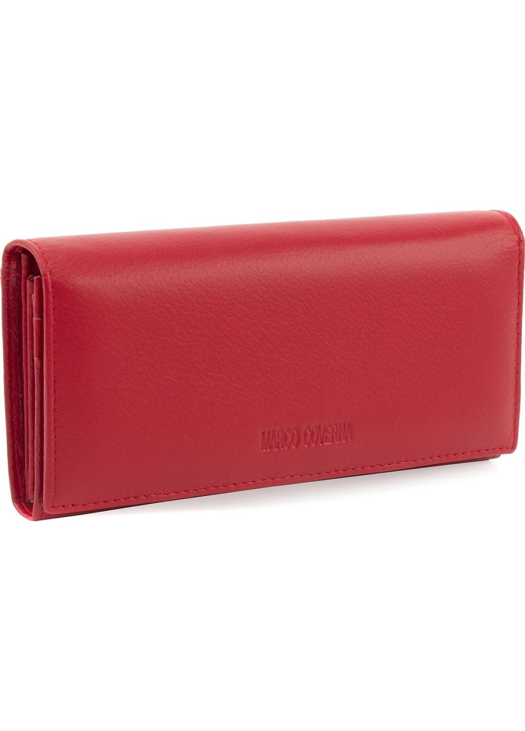 Жіночий гаманець із натуральної шкіри з фіксацією на клапан із магнітами 18,5х9 MA150-1-Red(17977) червоний Marco Coverna (259752560)