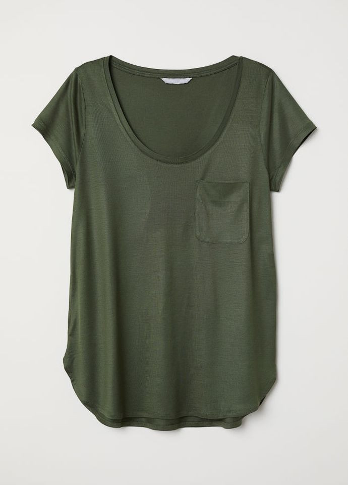 Зеленая футболка,ярко-зеленый, H&M