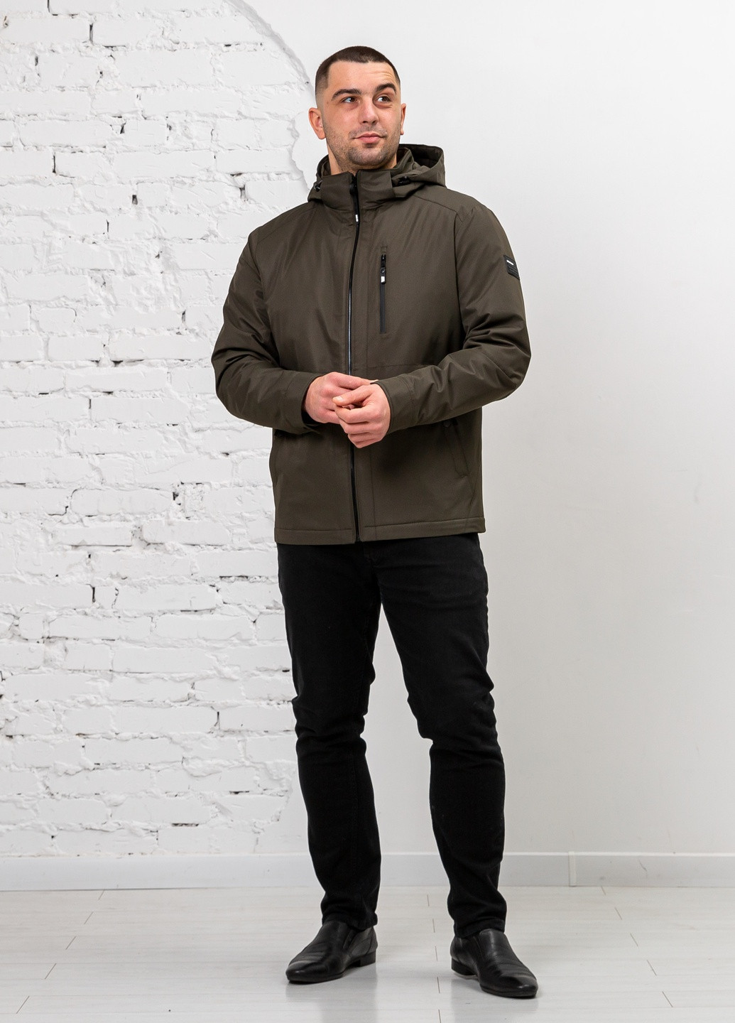 Оливковая (хаки) демисезонная демисезонная куртка мужская большого размера бренд vavalon SK