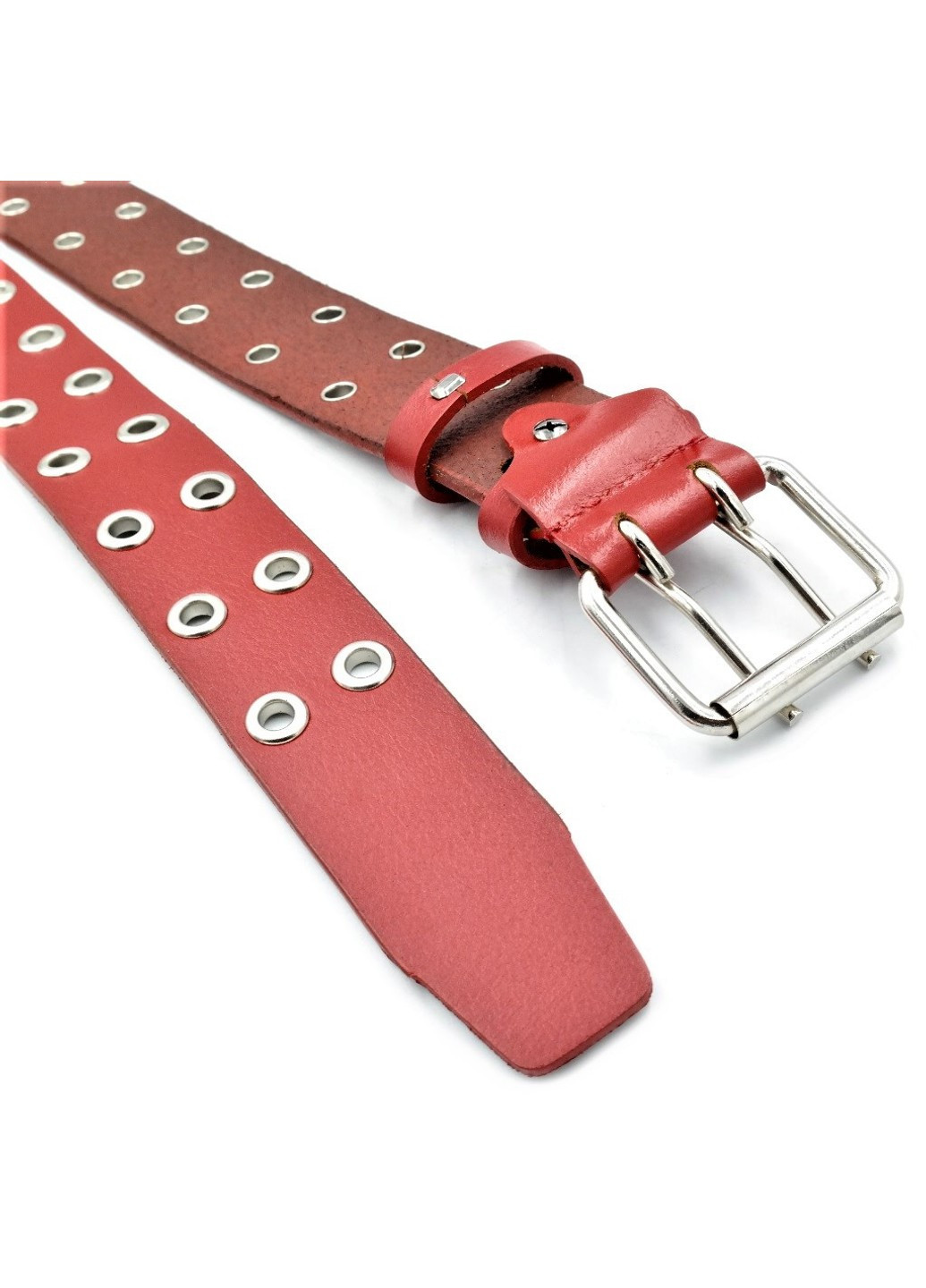 Женский кожаный ремень Weatro Красный kkit-4zh-0011 Le-Mon (272596338)