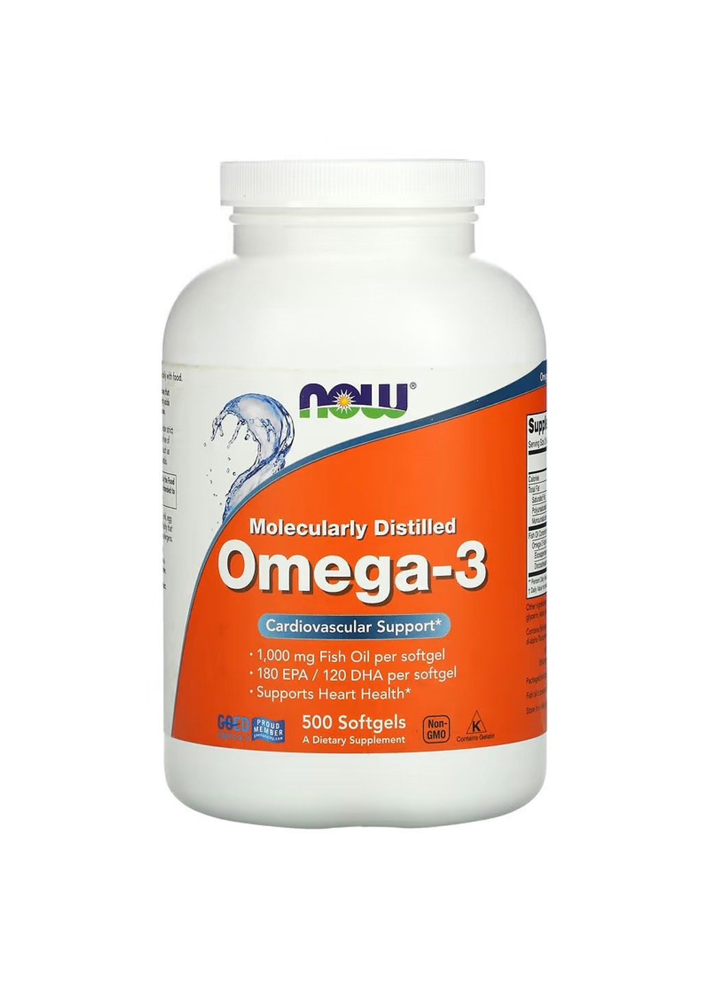 Риб'ячий Жир Омега 3 Omega 3 1000 мг - 500 Софтгель Now Foods (275866288)