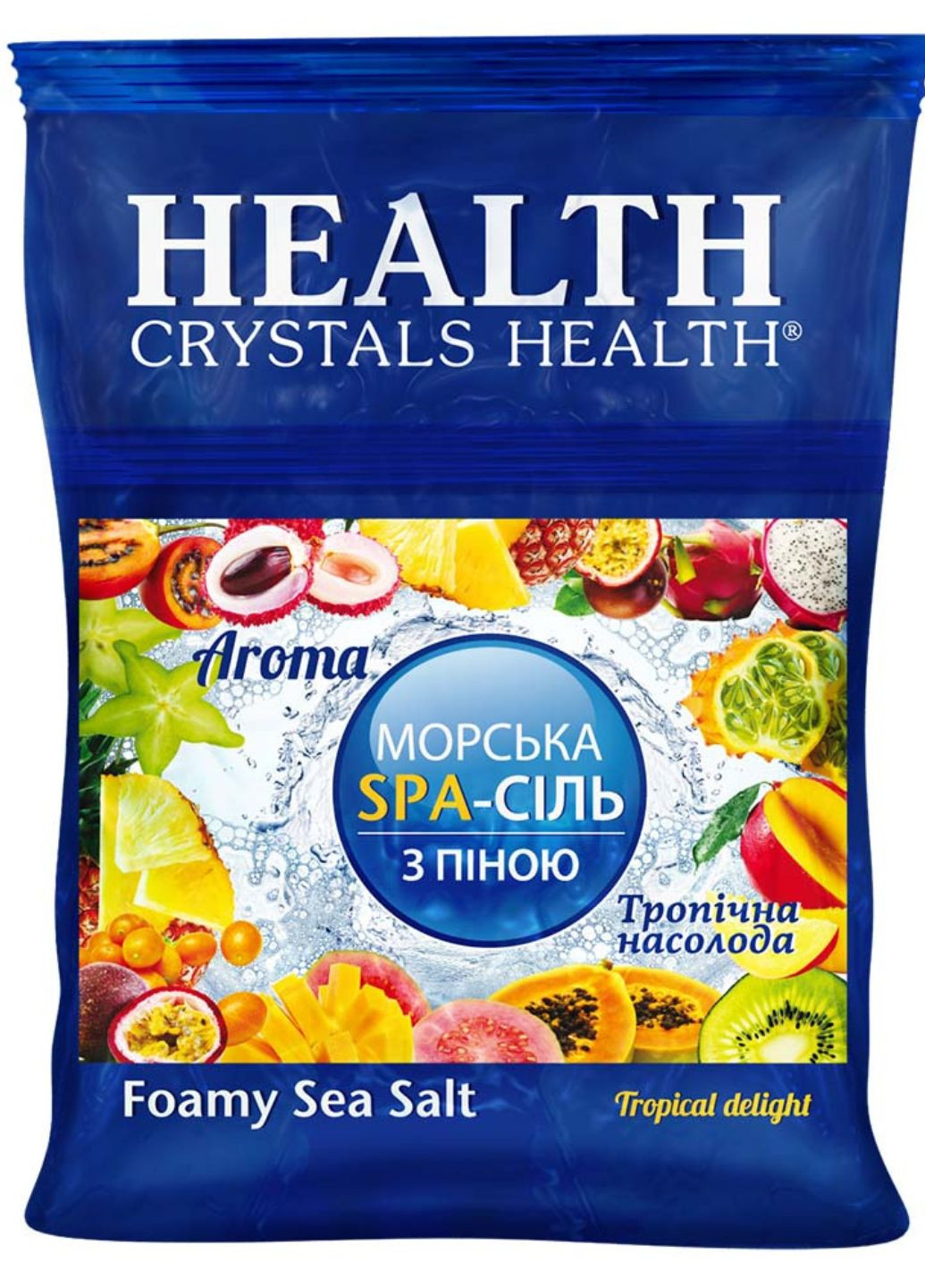 Сіль морська для ванни з піною "Tropical" 600 г Crystals Health (259300921)