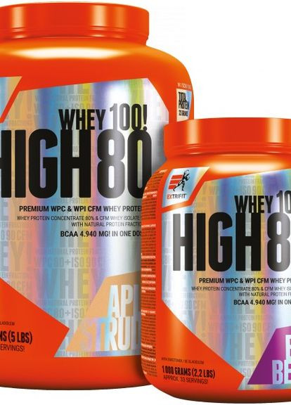 Протеин High Whey 80 1000 g (Nut Nougat) Extrifit (263684428)