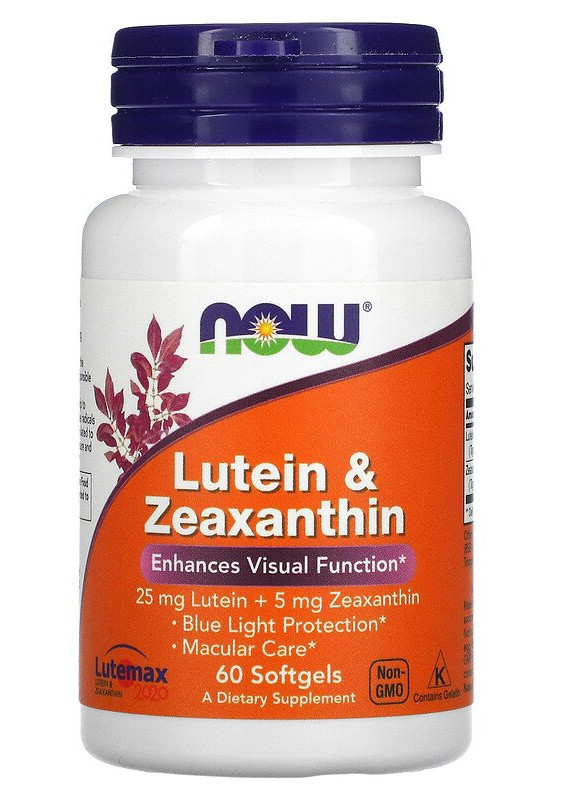 Lutein & Zeaxanthin 60 Softgels Now Foods (256719215)