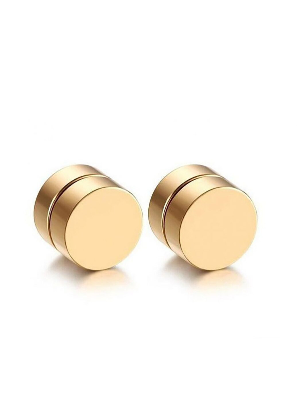 Сережки-кліпси на магніті із сталі бренду колір Золото, діаметр 8 мм Spikes (257934046)