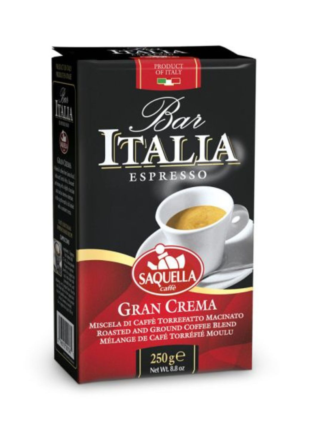 Кофе молотый Bar Italia Gran Crema 250 г SAQUELLA - (258673202)