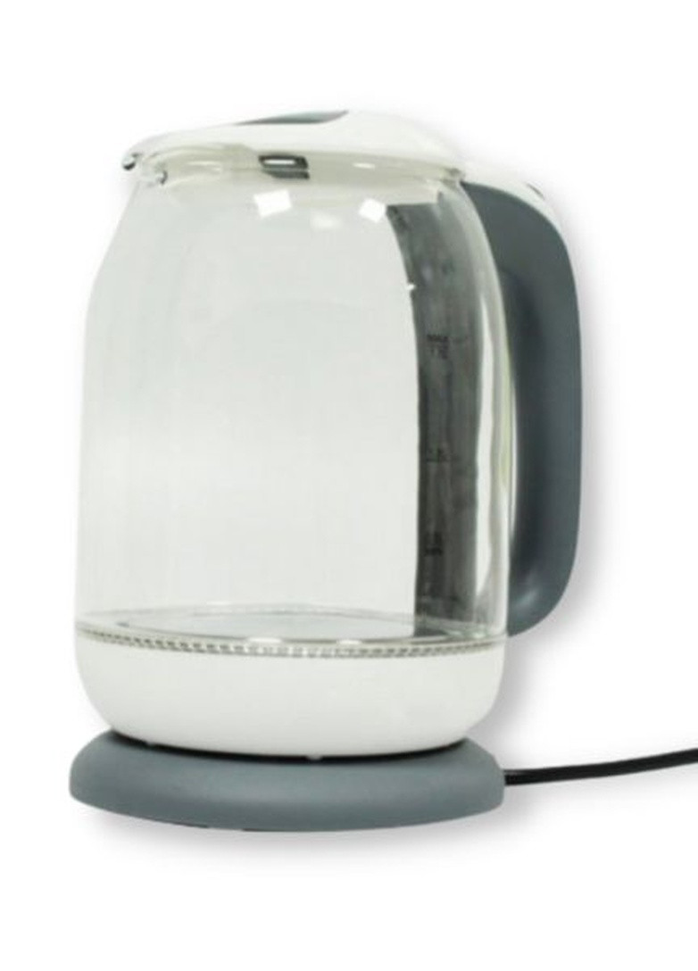 Чайник электрический на подставке стеклянный КВ 2028 белый (40759-КВ 2028) XPRO (259554889)