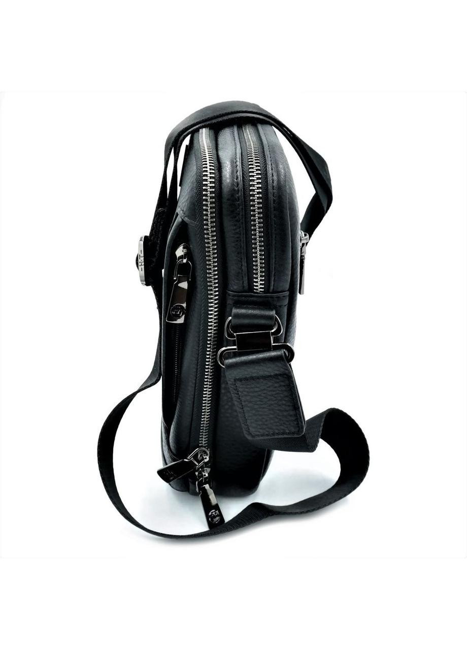 Чоловіча шкіряна сумка HTLeather чорного кольору SKL85-296489 New Trend (259161356)