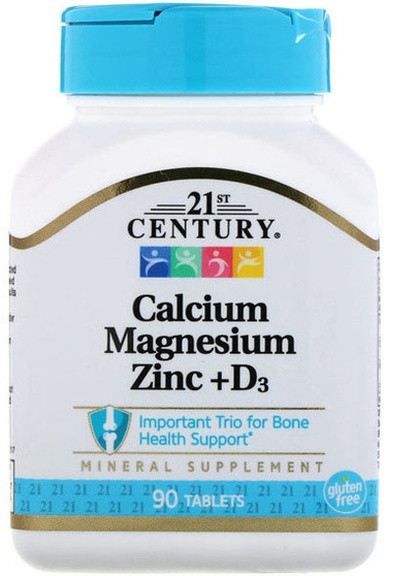 Cal Mag Zinc + D3 90 Tabs 21st Century (256724465)