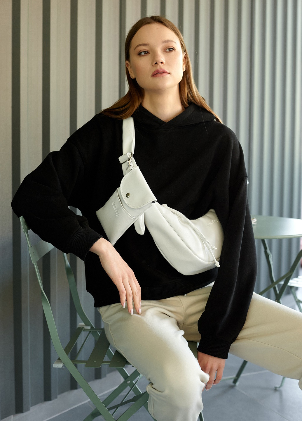 Женская сумка HOBO S белая Sambag (259033401)