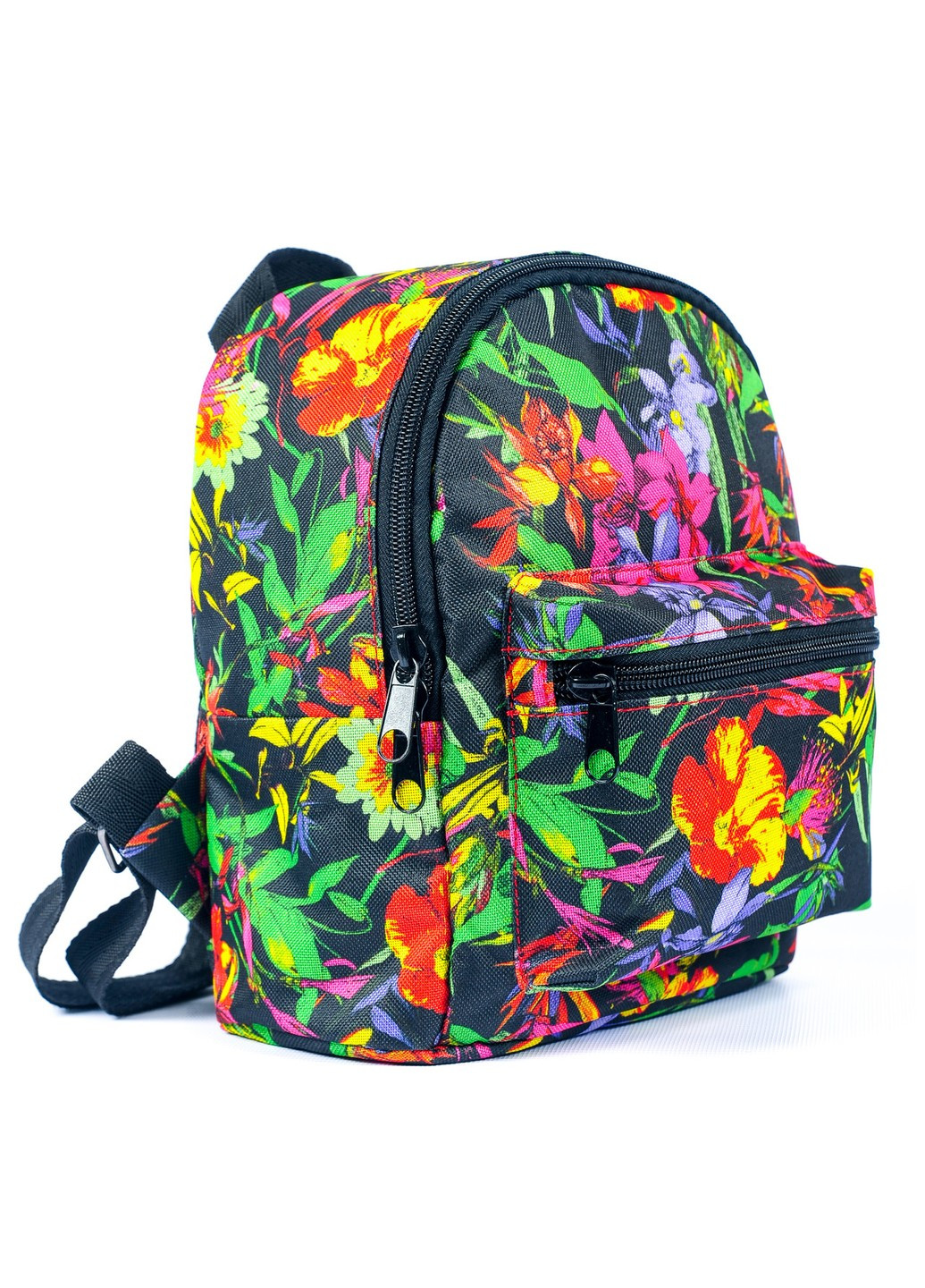 Детский маленький разноцветный рюкзак с цветочным принтом для садика прогулок городской 5л No Brand (258591337)