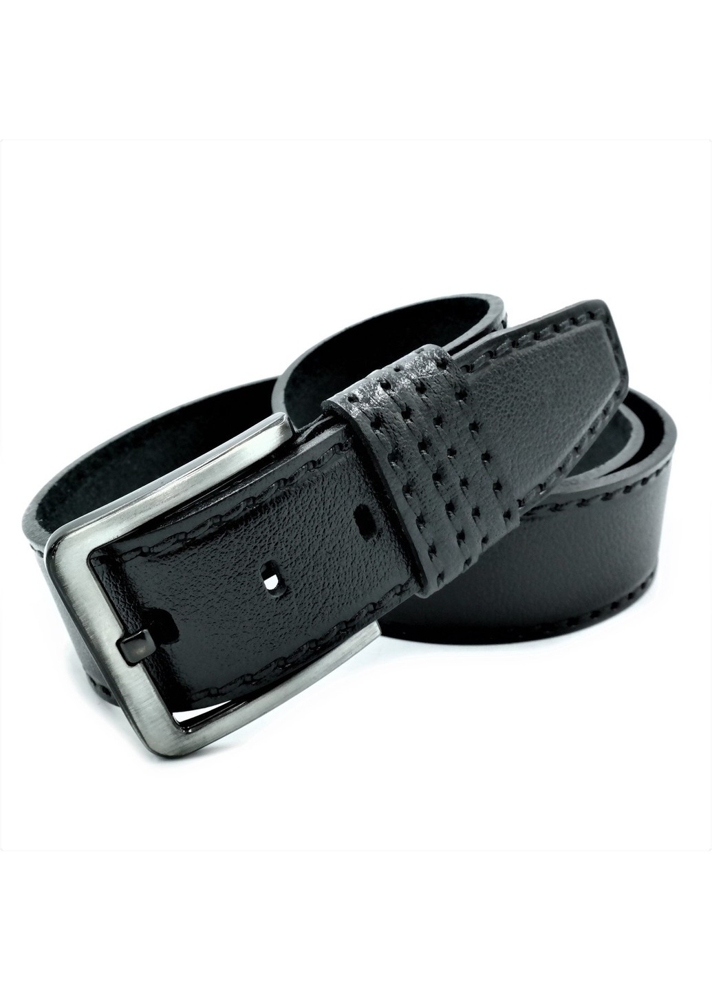 Кожаный мужской ремень Цвет Черный Weatro mk-45tur-0025 Le-Mon (272596857)