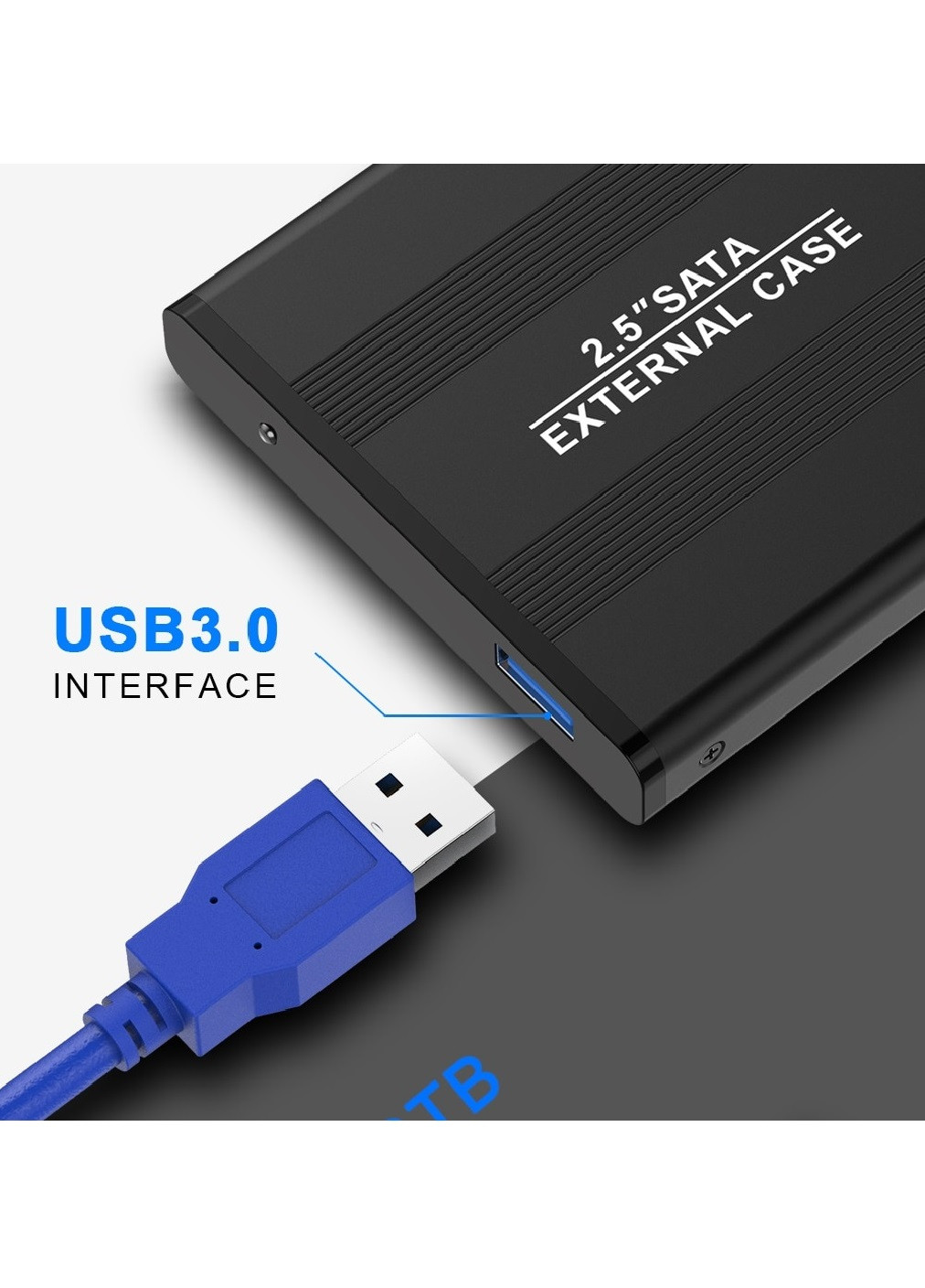 Зовнішня кишеня адаптер перехідник для USB 3.0 для SSD/HDD диска SATA III 2.5” 127x75x13 мм (474505-Prob) Чорний Unbranded (258617383)