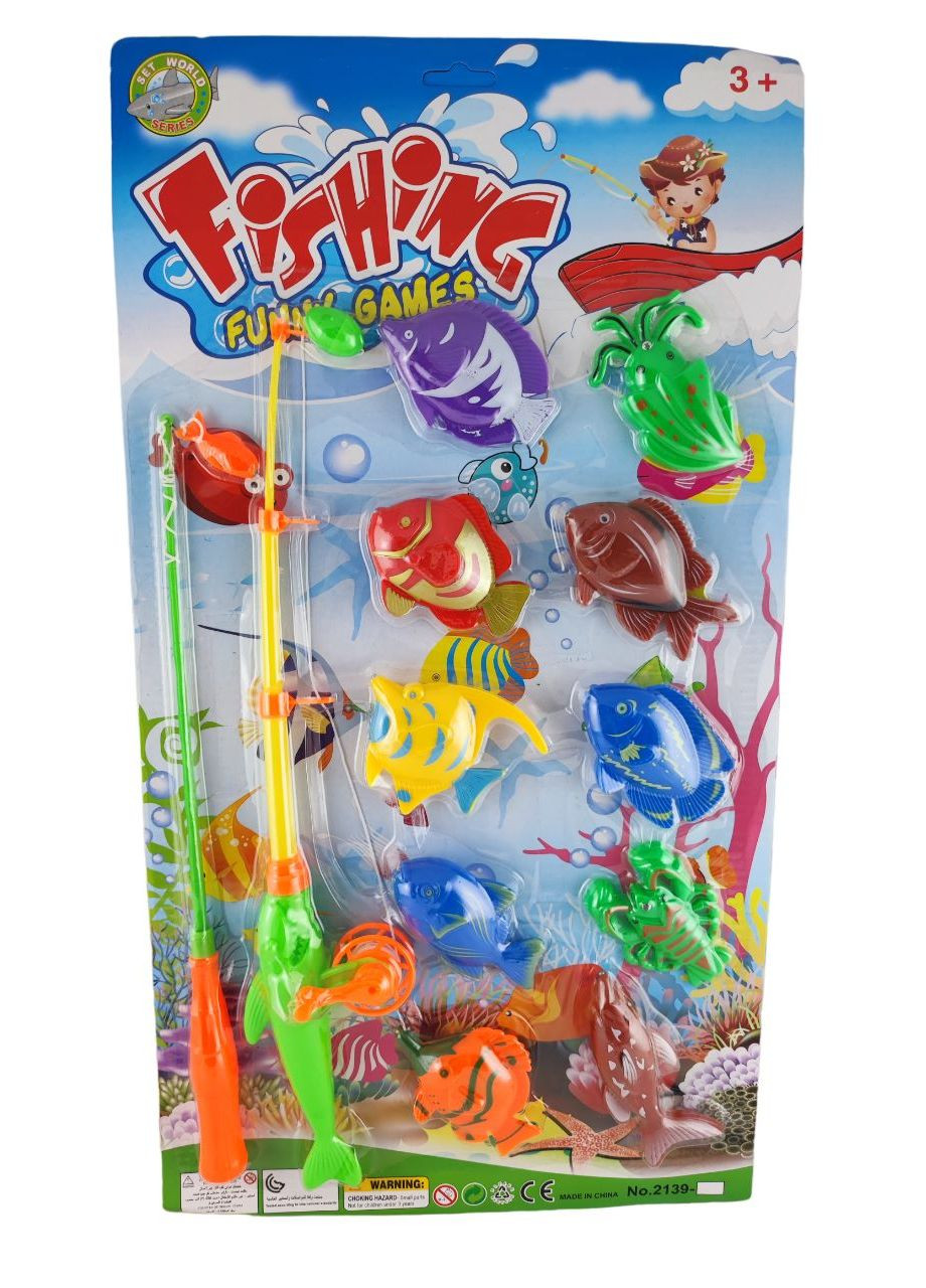 Рыбалка магнитная для детей, удочка и 10 рыбок, (143279) A-Toys (268661597)