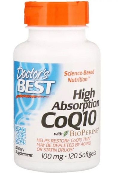 High Absorption CoQ10 with BioPerine 100 mg 120 Softgels DRB-00183 Doctor's Best (256719054)