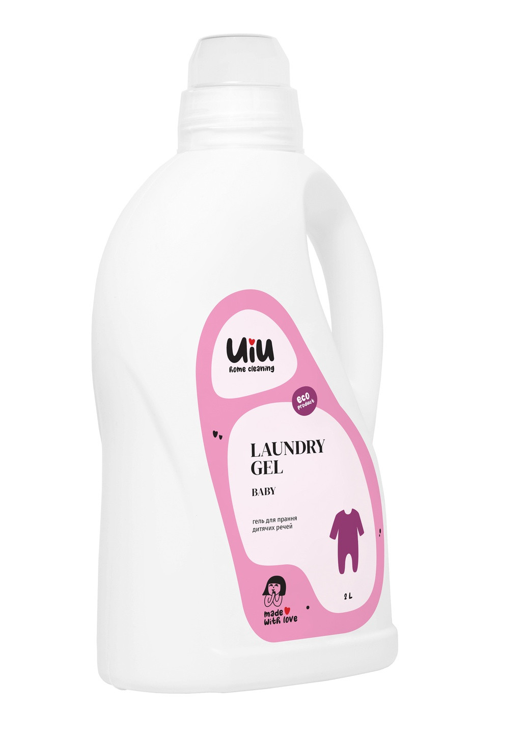 Гель для прання UIU для дитячих речей без аромату 2 л (4820152332981) DeLaMark (256753671)