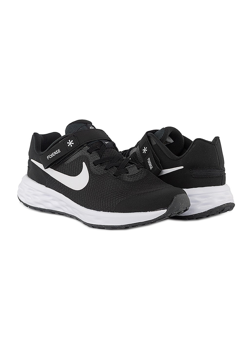 Черные демисезонные кроссовки revolution 6 flyease nn (gs) Nike