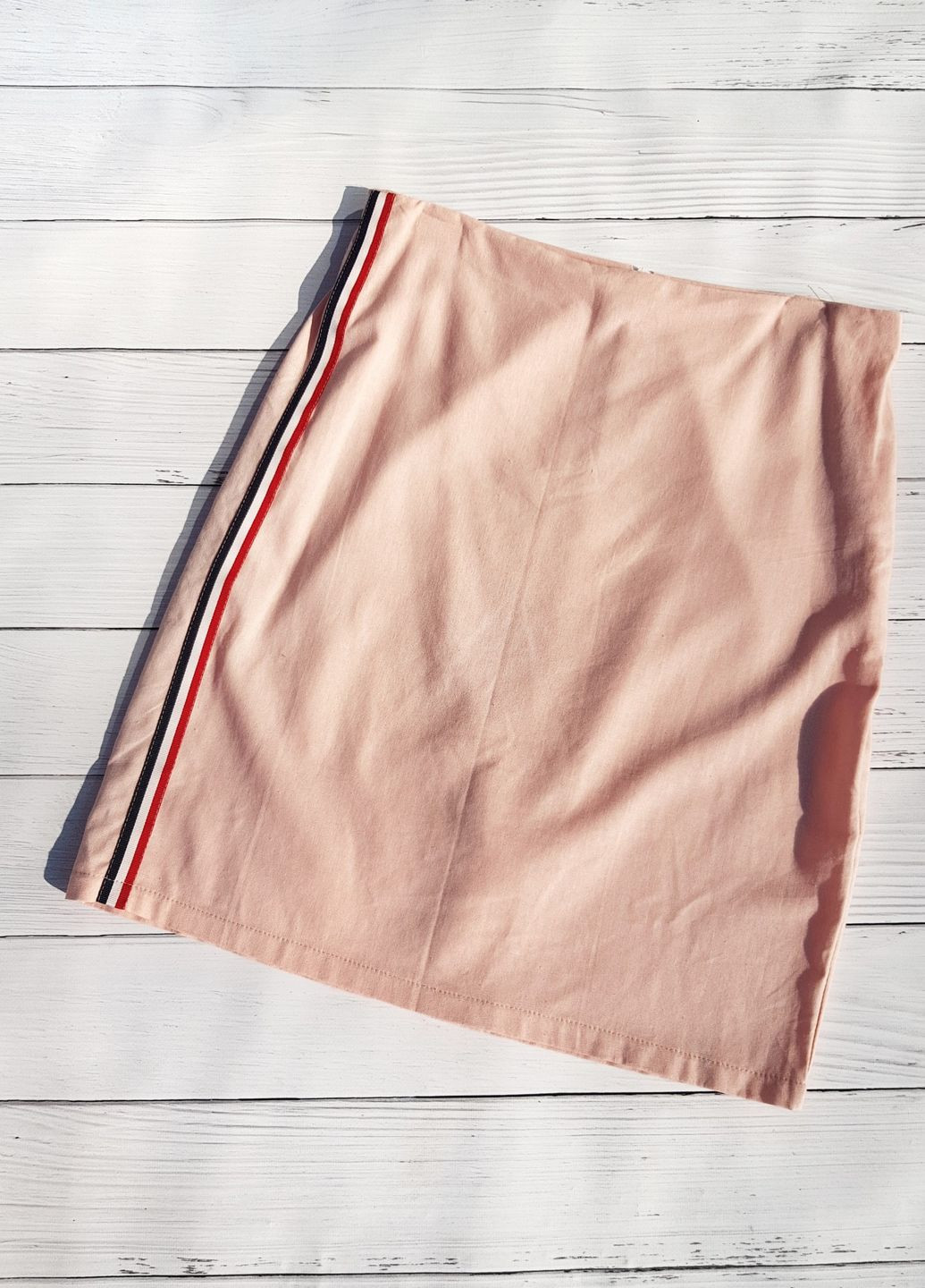Костюм женский светло- розовый футболка и юбка лен G&N (260356810)