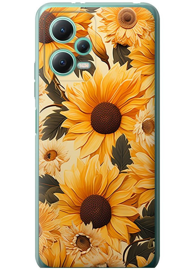 Силиконовый чехол 'Подсолнухи 2' для Endorphone Xiaomi Redmi Note 12 5G (267237171)