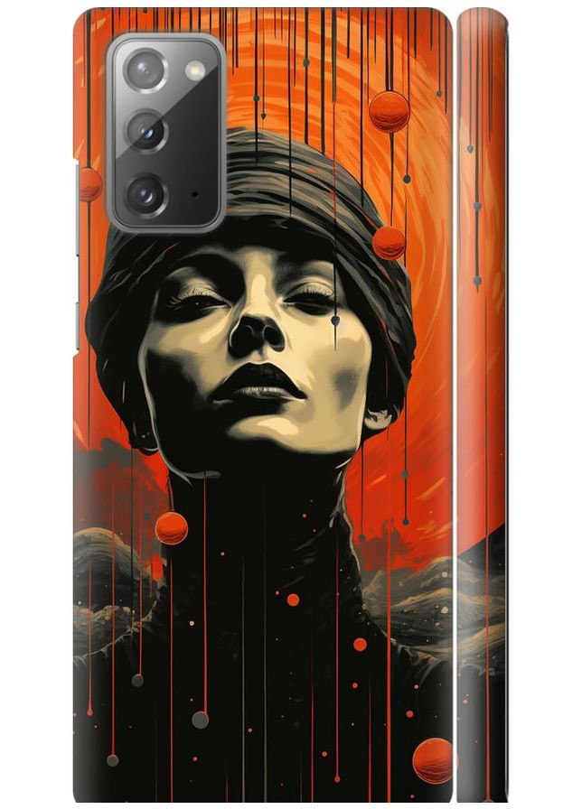 3D пластиковий матовий чохол 'Абстрактний портрет v2' для Endorphone Samsung Galaxy Note 20 (266049951)