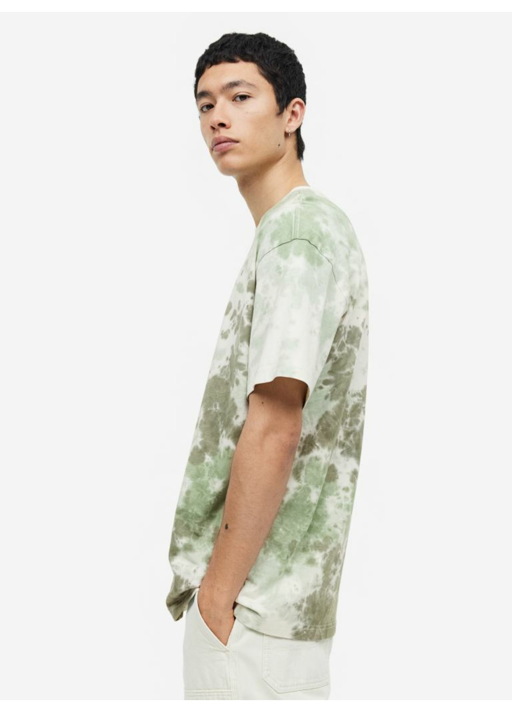 Зеленая мужская футболка н&м (55812) s зеленая H&M