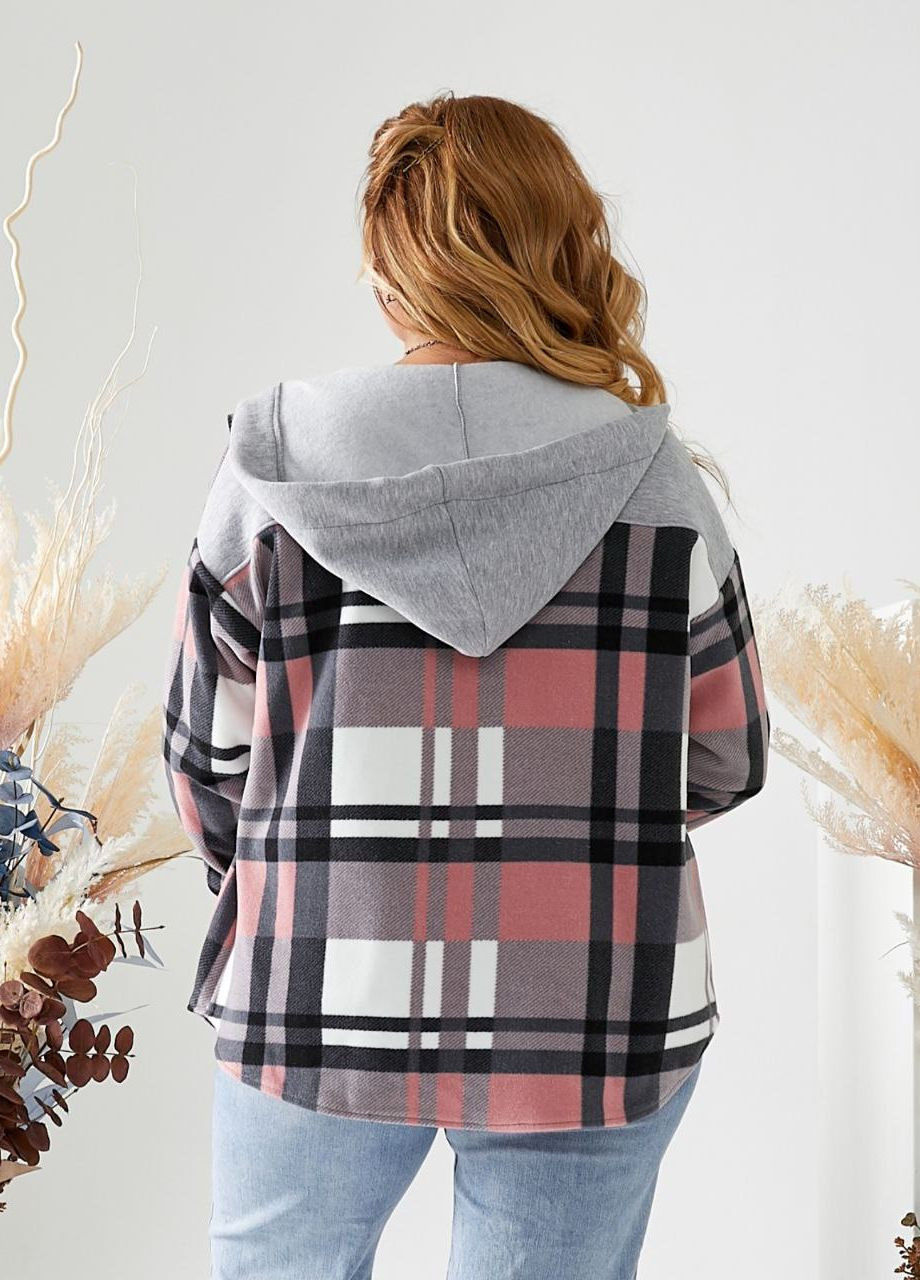 Флисовая кофта с трикотажным капюшоном 786 розовая You Best (261762451)