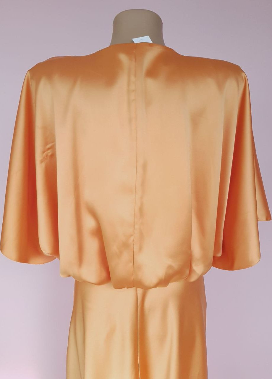 Помаранчева святковий сукня міді атласна однотонна помаранчева Asos однотонна