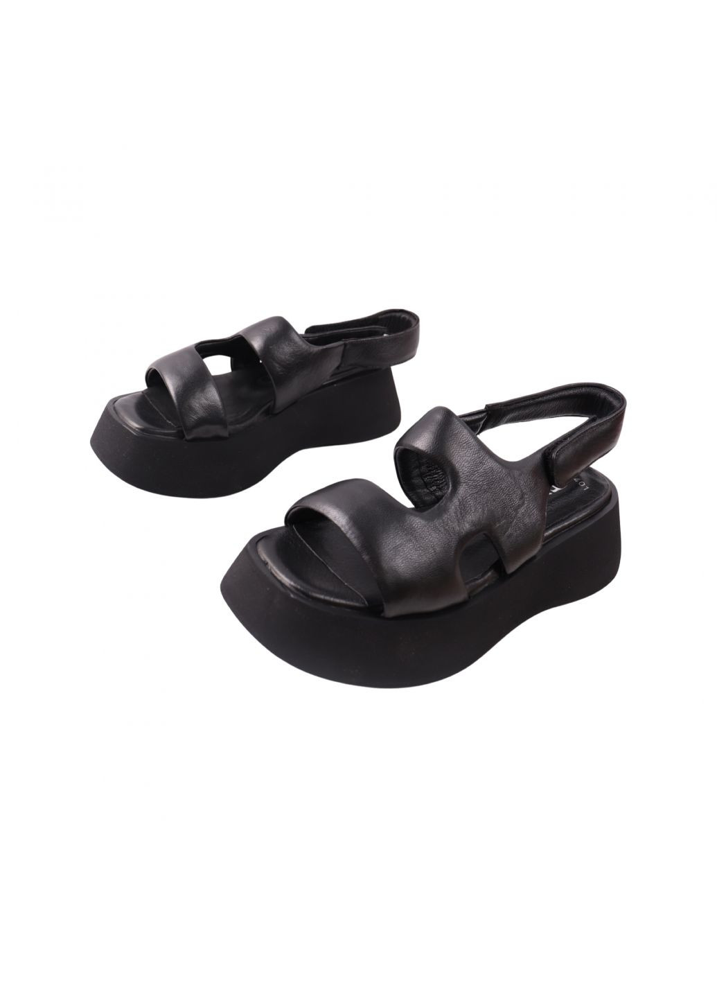 Черные босоножки женские черные натуральная кожа Tucino