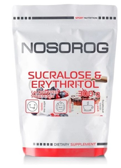 Сукралоза з ерітрітолом Sucralose & Erythritol 300 гр Nosorog Nutrition (259036439)