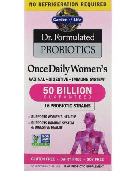 Dr. Formulated Probiotics, Once Daily Women's 30 Veg Caps GOL-11832 Garden of Life (256720786)