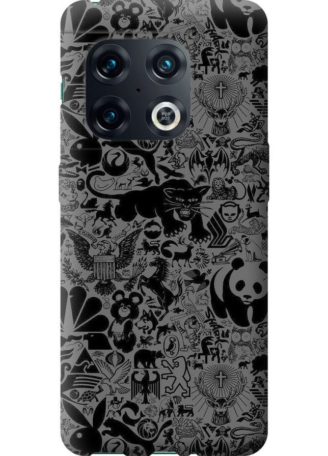 Силіконовий чохол 'Чорно-сірий стікер бомбінг' для Endorphone OnePlus 10 Pro (259321742)