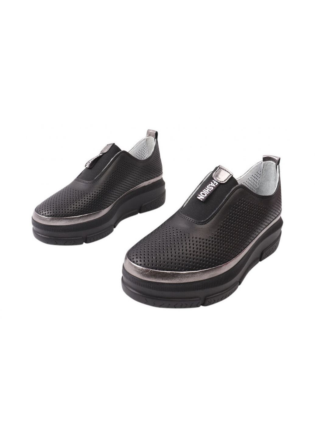 Туфлі жіночі з натуральної шкіри, на низькому ходу, чорні, Туреччина Guero 411-21ltcp (257437760)