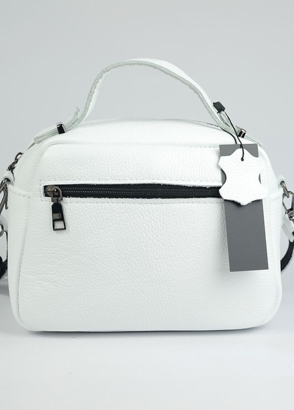 Белая женская маленькая сумка кросс-боди из натуральной кожи, кожаная летняя мини сумочка на плечо Serebro (266623589)