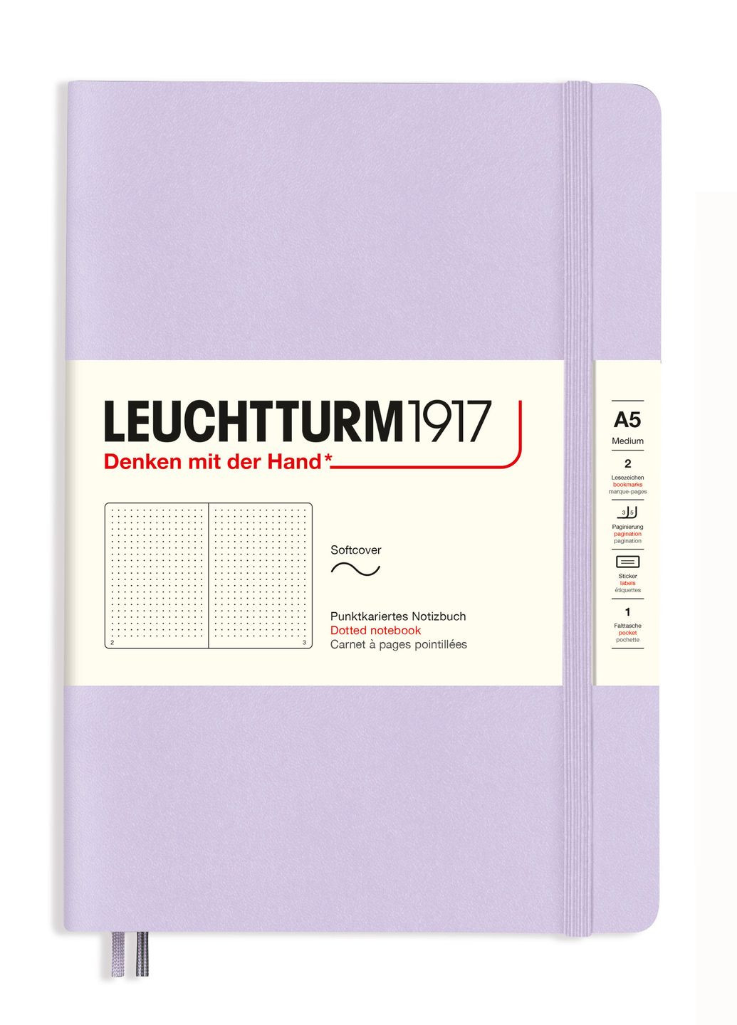 Блокнот Smooth Colours, Средний, Мягкая обложка, Lilac, Точка Leuchtturm1917 (270949193)
