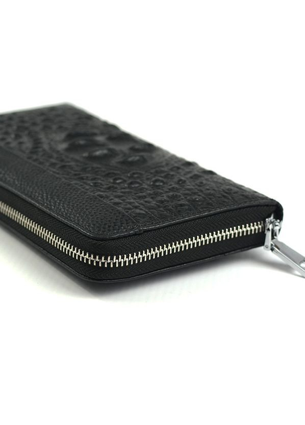 Клатч чоловічий шкіряний чорний під шкіру крокодила, класичний клатч гаманець з натуральної шкіри No Brand (266623585)