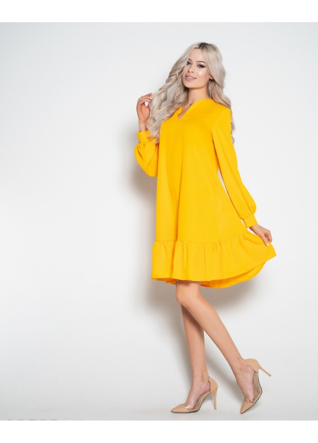 Жовтий повсякденний сукня 10503 xl жовтий ISSA PLUS