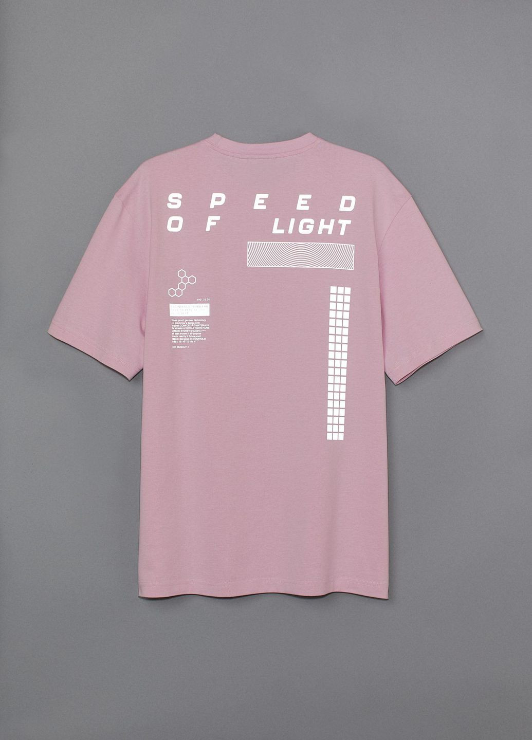 Світло-рожева футболка пл.матеріал,світло-рожевий з принтом, H&M