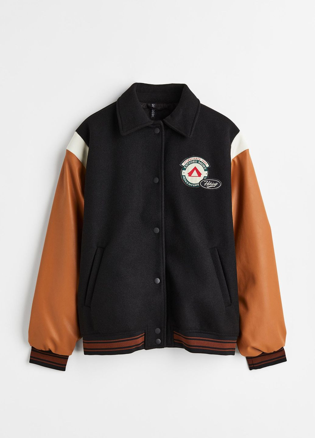 Комбинированная демисезонная бейсбольная куртка H&M