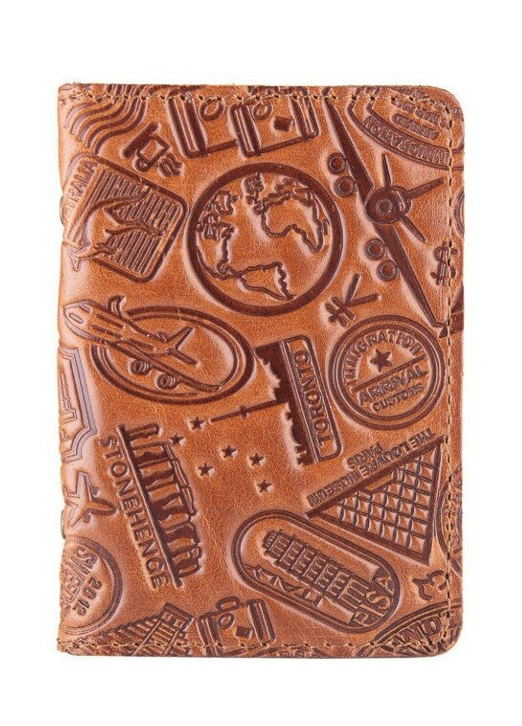 Обкладинка для документів зі шкіри HiArt AD-03 Crystal Ginger Let's Коричневий Hi Art (268371705)