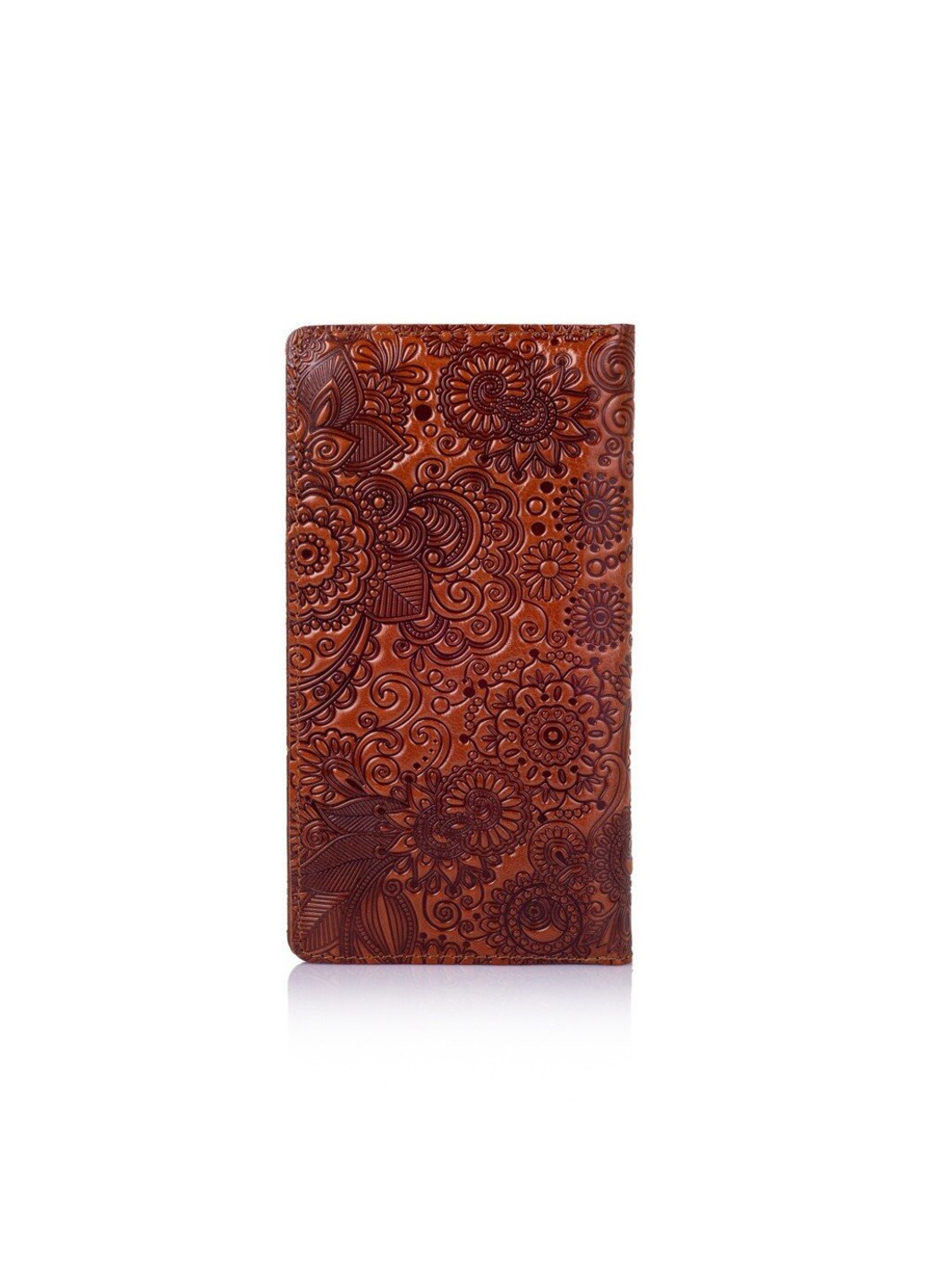 Рыжий бумажник из кожи WP-05 Mehendi Art Рыжий Hi Art (268371658)