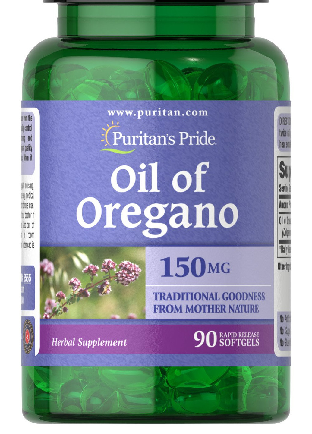 Puritan's Pride Oil of Oregano 150 mg 90 Caps Puritans Pride (256722252)