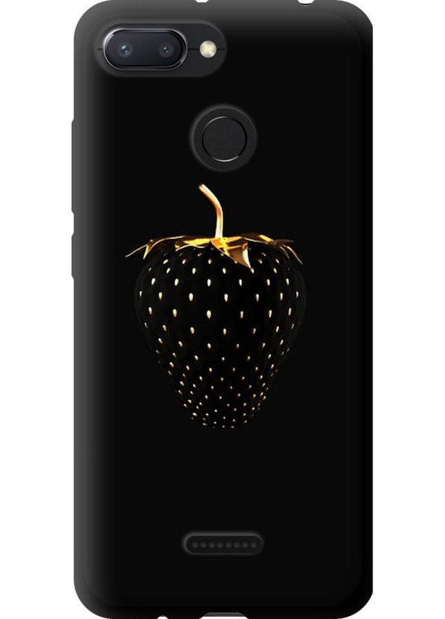 TPU чорний чохол 'Чорна полуниця' для Endorphone Xiaomi Redmi 6 (258262118)