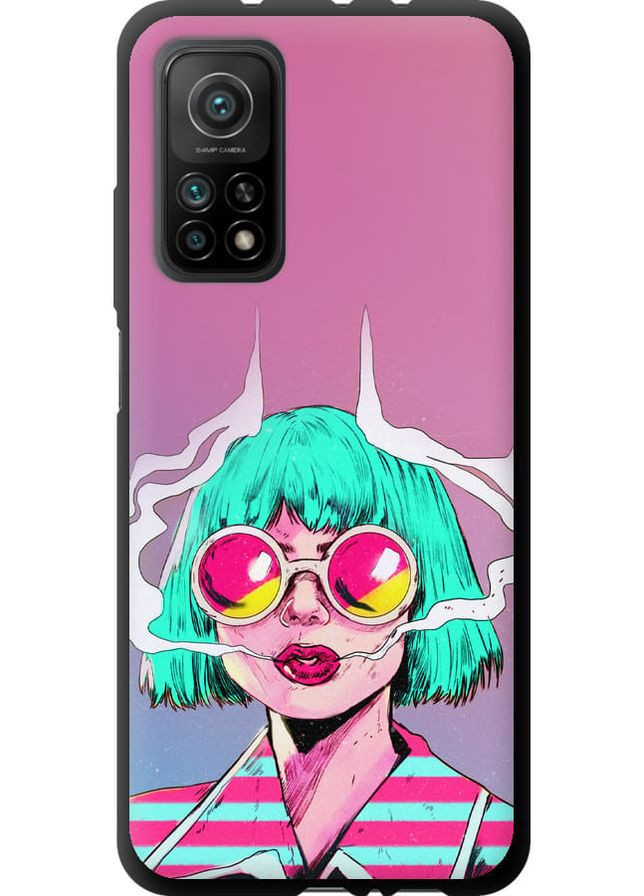 TPU черный чехол 'Поп арт девушка' для Endorphone Xiaomi Mi 10T Pro (276194980)