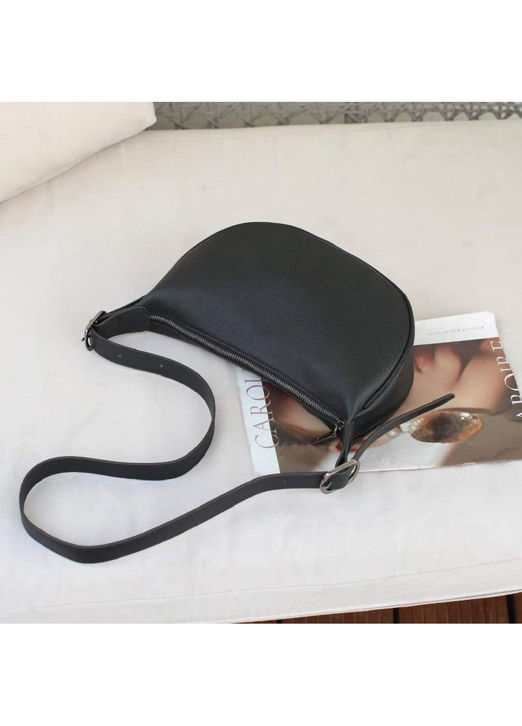 Женская черная маленькая сумка B24-W-6599A Olivia Leather (277977958)