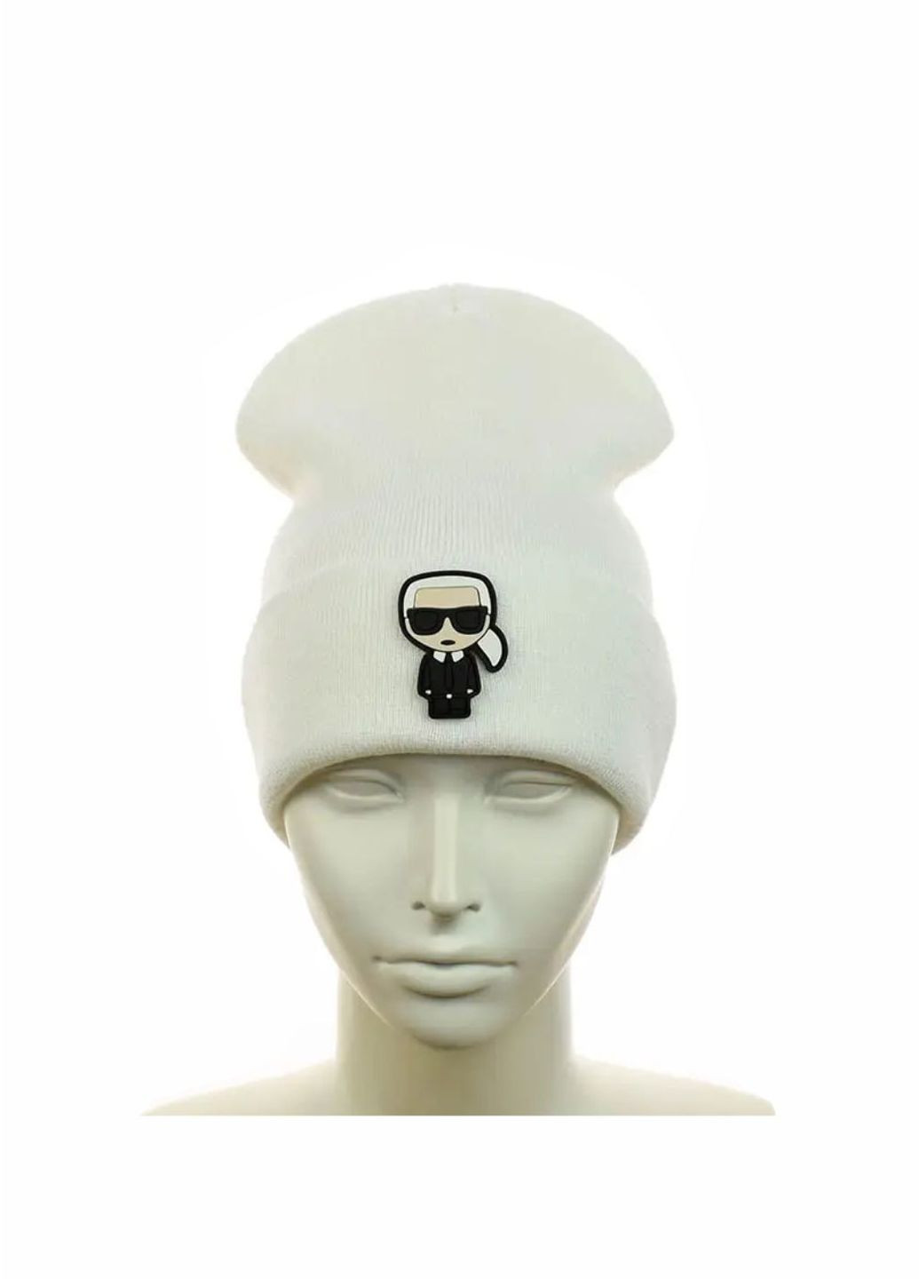 Молодежная шапка бини лонг Karl Lagerfeld (Карл Лагерфельд) No Brand бини лонг (276260556)