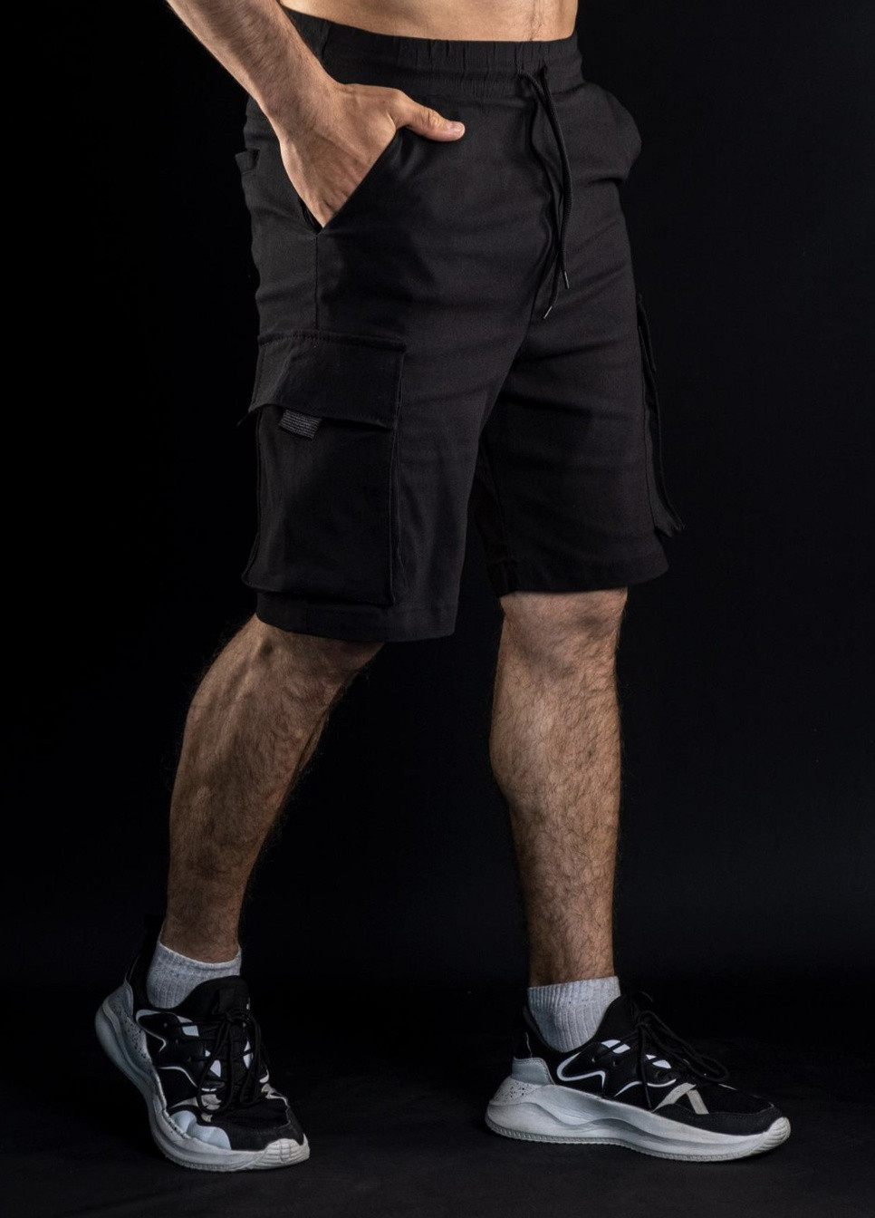 Мужские шорты карго "Сhornobayivka" цвет черный 436594 New Trend (259662907)