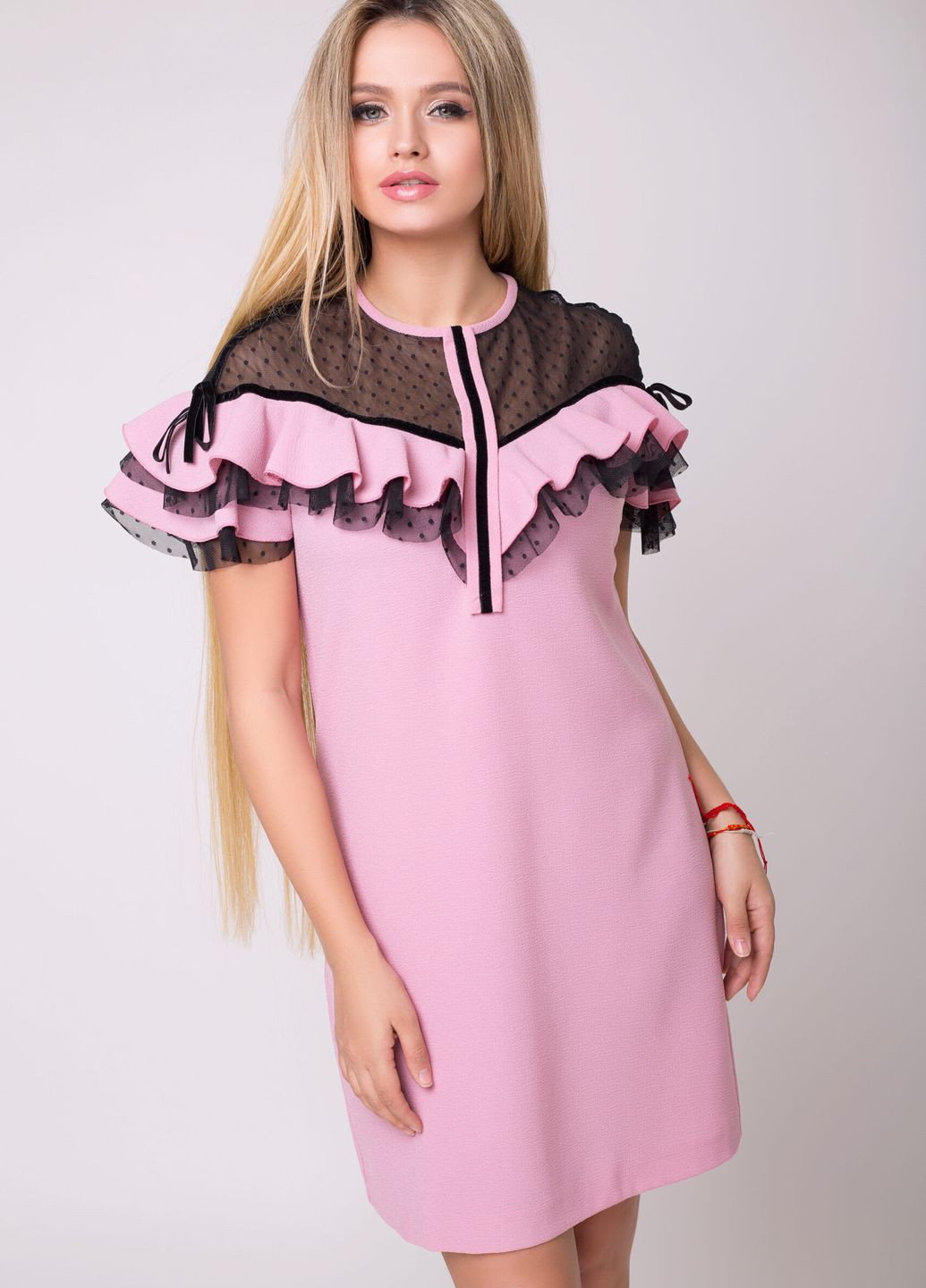 Розовое платье лорена розовый Luzana