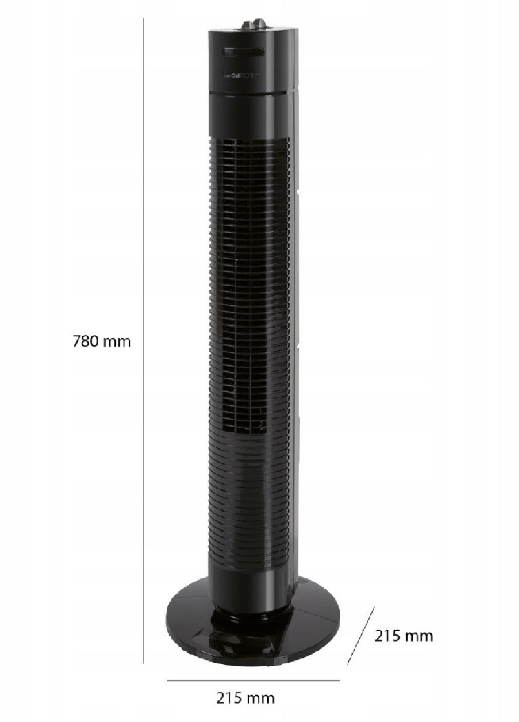 Вентилятор колонний компактний підлоговий портативний 3 рівня швидкості таймер 78х21.5 см (475183-Prob) Чорний Unbranded (262974733)