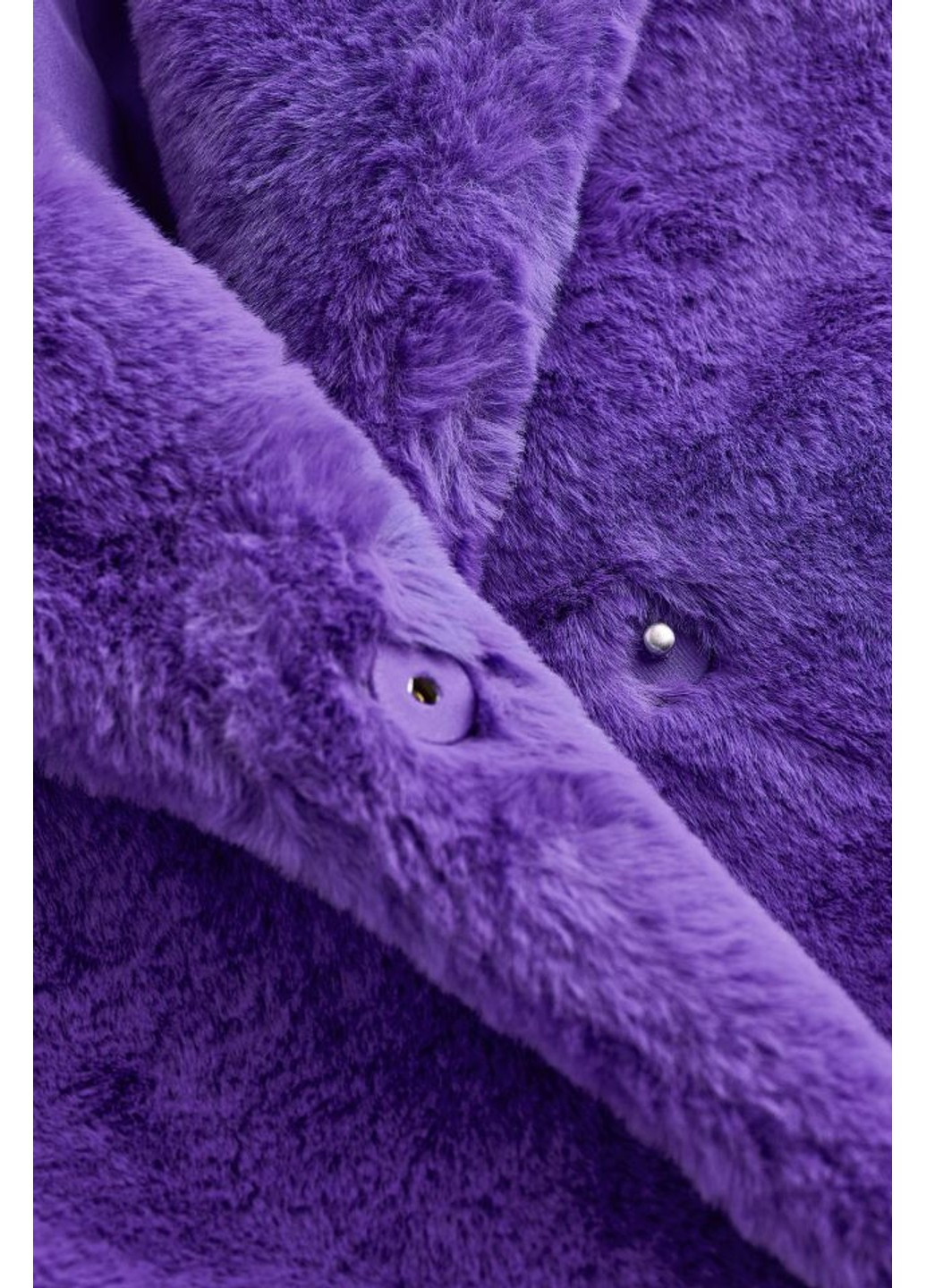 Жіноча шуба зі штучного хутра Н&М (10009) XS Фіолетова H&M (269991312)
